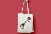 hand holding gun with rose flower, a Person Illustration by gunaonedesign (Thumbnail 3 of 4)