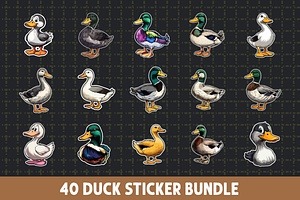 Duck Sticker Bundle PNG