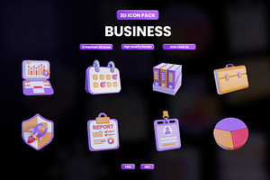 Business 3D Icon Design, an Object Graphic by Artnivora.Std