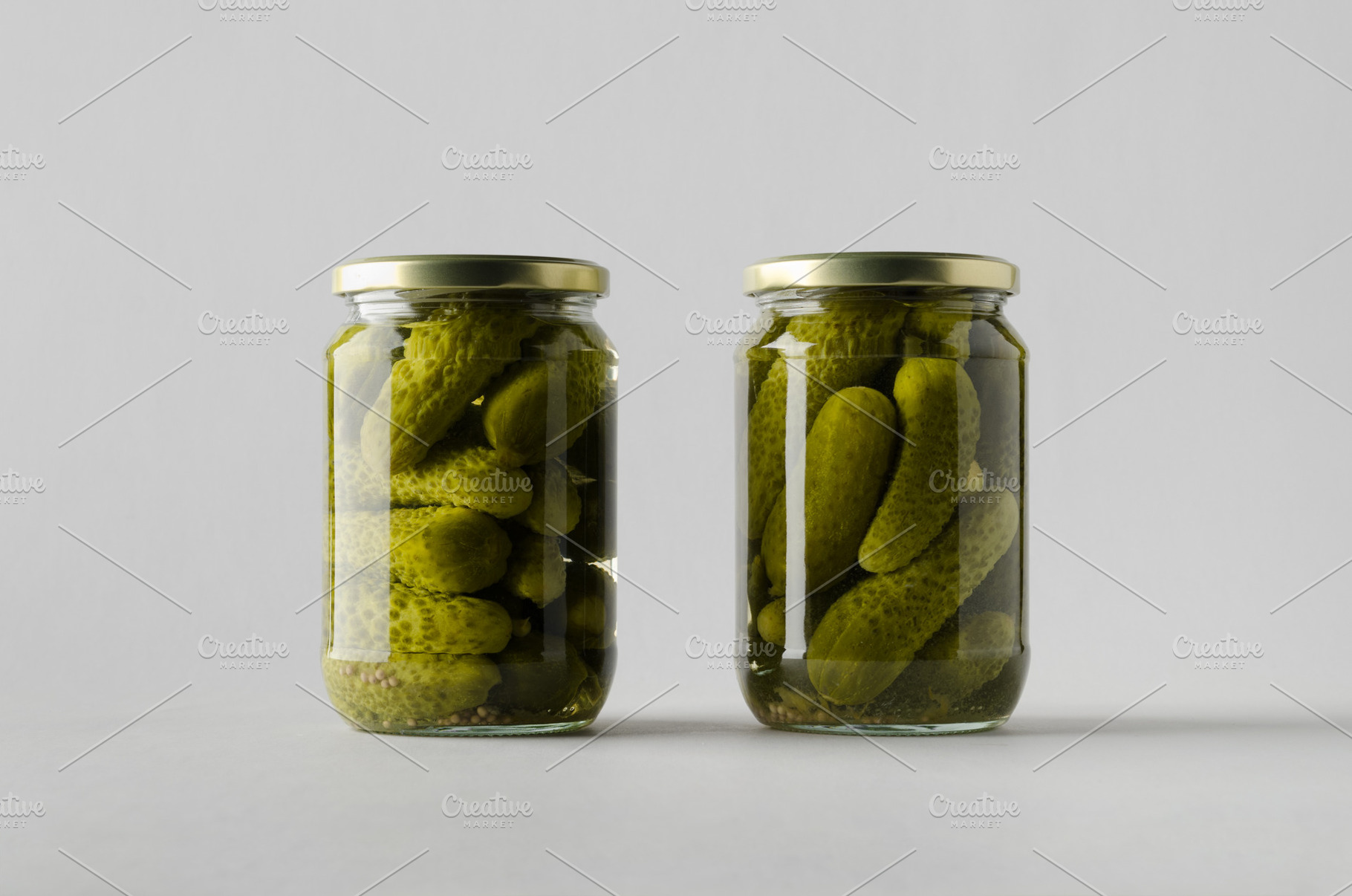 Pickled cucumber jar mockup JPEG, a Food & Drink Photo by Shablon