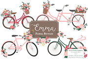 Rose Bicycles Clipart & Vectors, an Illustration by Amanda Ilkov (Thumbnail 1 of 5)