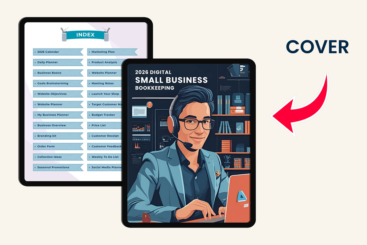 Digital Small Business Bookkeeping, a Print Template by Designmela01 (Photo 8 of 8)