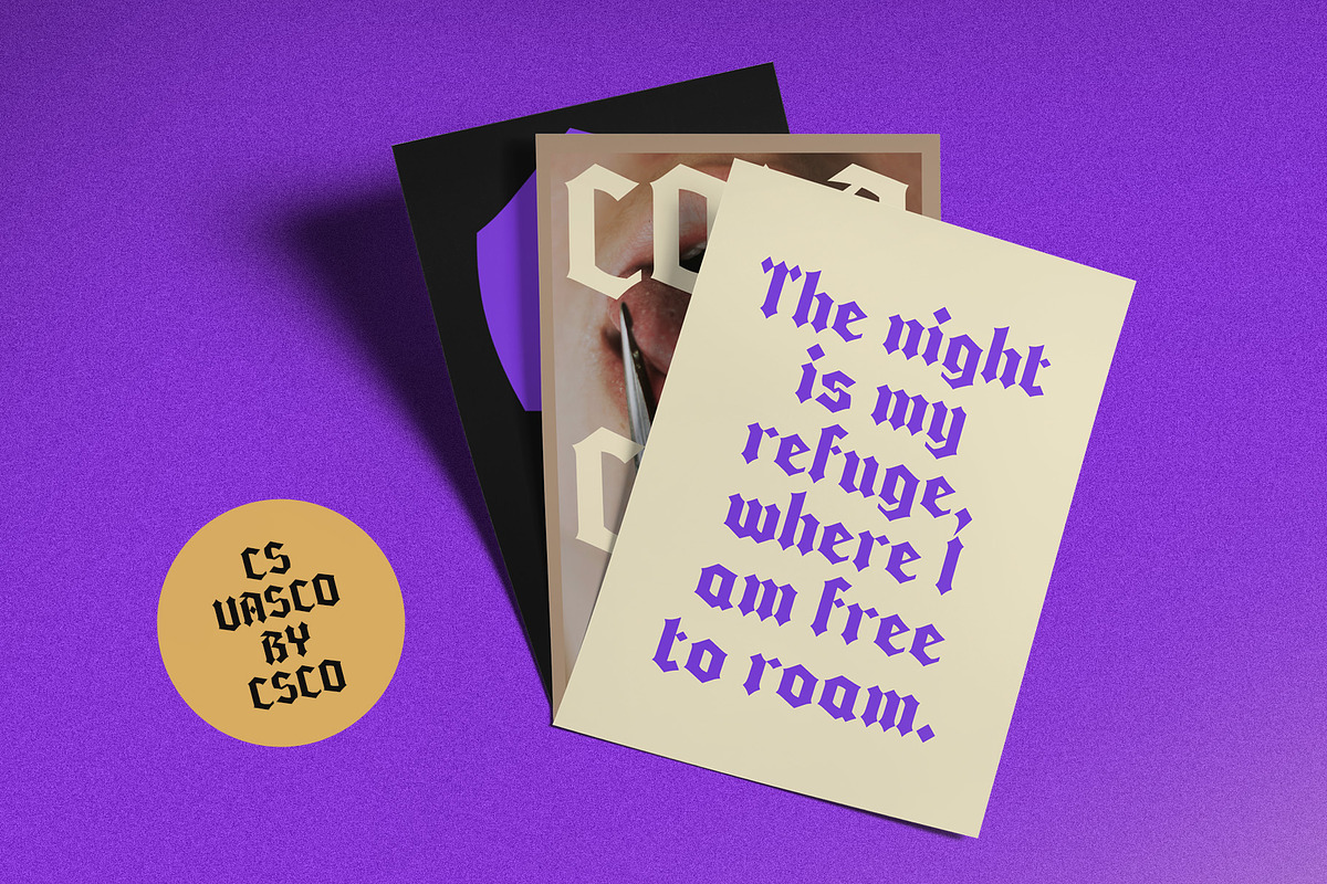 CS Vasco – Blackletter Font, a Blackletter Font by Craft Supply Co. (Photo 5 of 8)