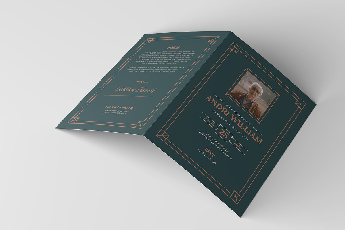 Funeral Program Template, an Invitation Template by Neermana (Photo 3 of 4)