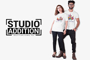 T-Shirt Fashion Mock-Up-V-2-001, a Shirt Mockup by designvillage (Thumbnail 5 of 6)