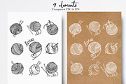 Knitting and Crochet doodle set, an Object Graphic by made by Tanya (Thumbnail 3 of 3)