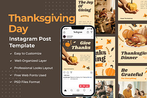 Thanksgiving Day Instagram Post