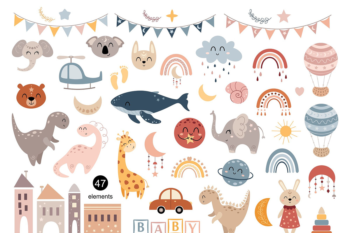 Boho baby collection, an Object Illustration by JulzaArt (Photo 2 of 9)