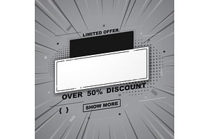 Gray explosion discount sale, a Templates & Theme by LongQuattroArt