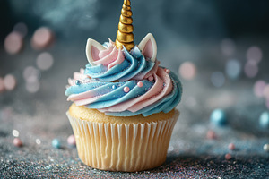 Unicorn Cupcake Festive Treat Magica, a Food & Drink Photo by Pixeness Studio