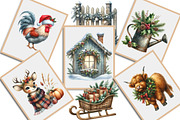 Vintage Christmas Farmhouse Sublimat, an Illustration by Creative Art (Thumbnail 7 of 9)