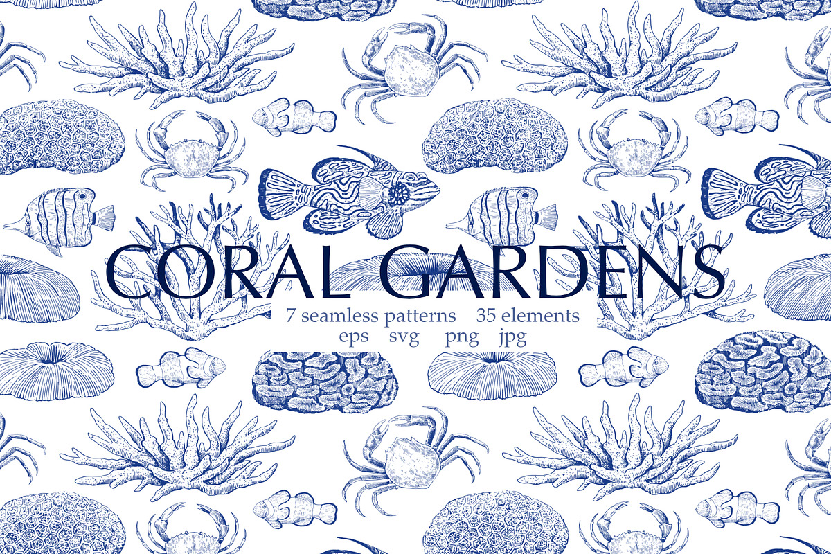 Coral gardens. Patterns collection, a Pattern Graphic by Robusta (Photo 1 of 16)