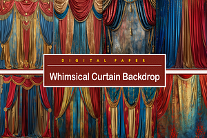 Whimsical Curtain Backdrop