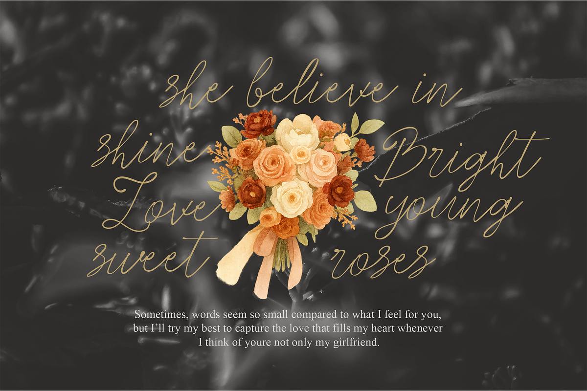 Amora Handmade Written Script, a Script Font by Fortunes Co (Photo 13 of 13)