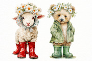 Spring Easter Animals & Daisy Clipar, an Illustration by Designworld (Thumbnail 5 of 5)