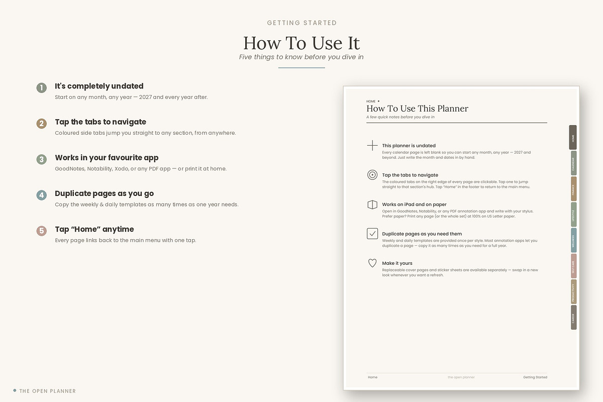 The Open Planner, a Stationery Template by The Clipart House (Photo 3 of 7)