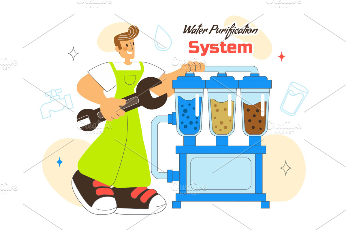 10 Water Purification System, an Object Illustration by denayunebgt (Photo 4 of 4)