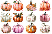 Coquette Pumpkin Clipart PNG, an Illustration by SinaCreation (Thumbnail 2 of 5)