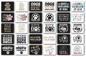 Funny Dog Quotes SVG PNG Bundle, an Animal Illustration by mh_arif