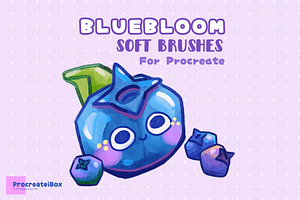 Bluebloom Soft Procreate Brushes, a Brush Add-On by ProcreateiBox