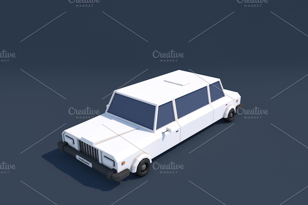 Ultimate Low Poly City Cars Pack, a Cars & Vehicle 3D Model by CreativeeArt (Photo 26 of 54)