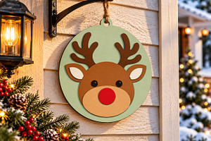 Reindeer Ornament Laser Cut File