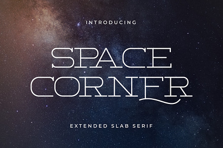 Space Corner - Extended Slab Serif, a Slab Serif Font by Typefactoryco