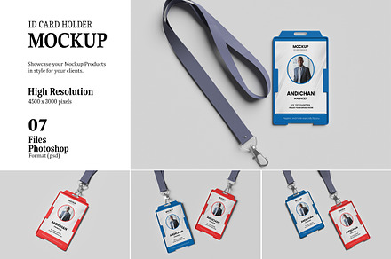 ID Card Holder Mockup