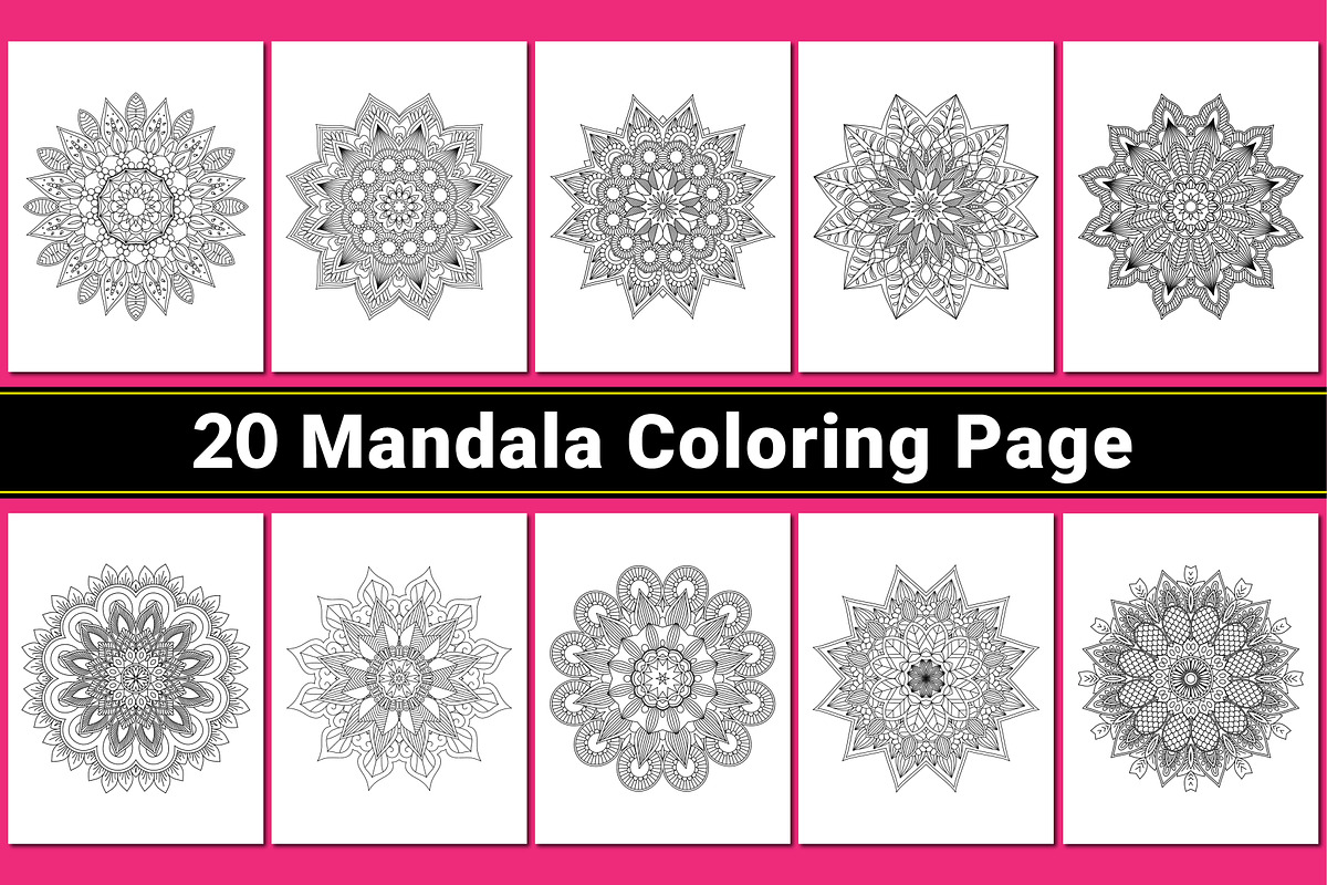 Mandala Coloring Book Pages, a Pattern Graphic by mirajeee (Photo 2 of 2)