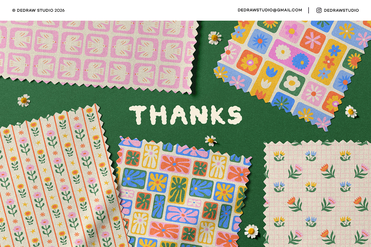 Patchwork Florals: Pattern Set, a Pattern Graphic by Dedraw Studio (Photo 13 of 13)