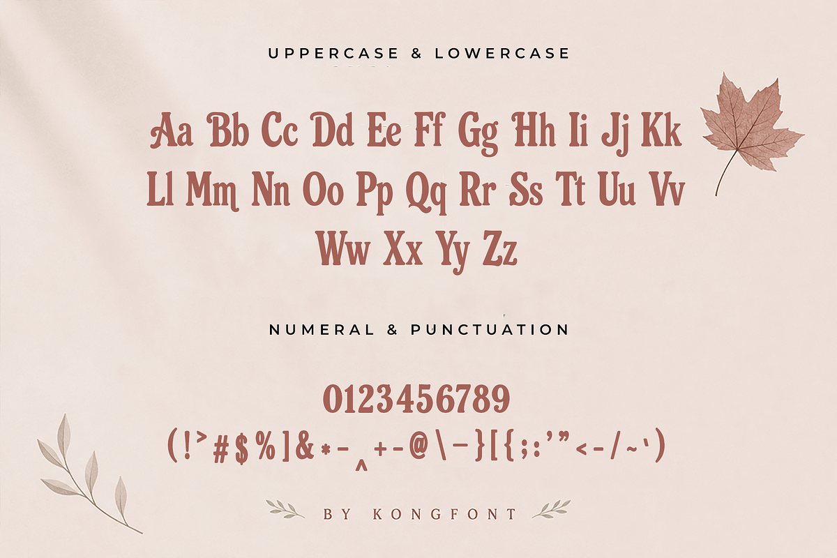 Retro Autumn - Vintage Serif Font, a Serif Font by overlaytemplates (Photo 4 of 5)