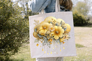 Whimsical Yellow Spring Clipart PNG, an Illustration by Canvas Craft (Thumbnail 5 of 7)