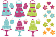 Baking Cake Clipart in Bohemian, an Illustration by Amanda Ilkov (Thumbnail 2 of 4)
