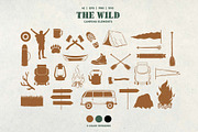 Hiking & Camping Vector Clipart Set, an Object Illustration by VerAna (Thumbnail 2 of 13)