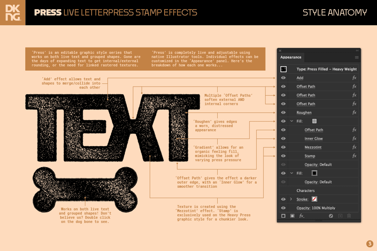Press: Live Letterpress Stamp Effect, a Layer Style Add-On by DKNG Studios (Photo 3 of 4)