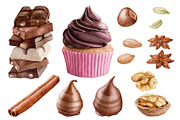 Watercolor Sweets & Spices, a Food Illustration by Katya Zlobina (Thumbnail 2 of 5)