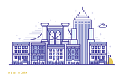 New York x Illustrated City Skyline, an Illustration by Petr Knoll (Thumbnail 2 of 2)