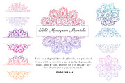 Mandala and Split Monogram Mandala, a Graphic by PKshop (Thumbnail 2 of 3)