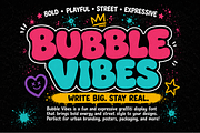 Bubble Vibes - Graffiti Display Font, a Handwritten Font by overlaytemplates (Thumbnail 1 of 5)