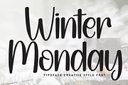 Winter Monday | Script Font, a Script Font by Scratchones (Thumbnail 1 of 8)