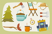 Summer Camp Vector Clipart Pack, a Decorative Illustration by Telllu & Friends (Thumbnail 2 of 5)