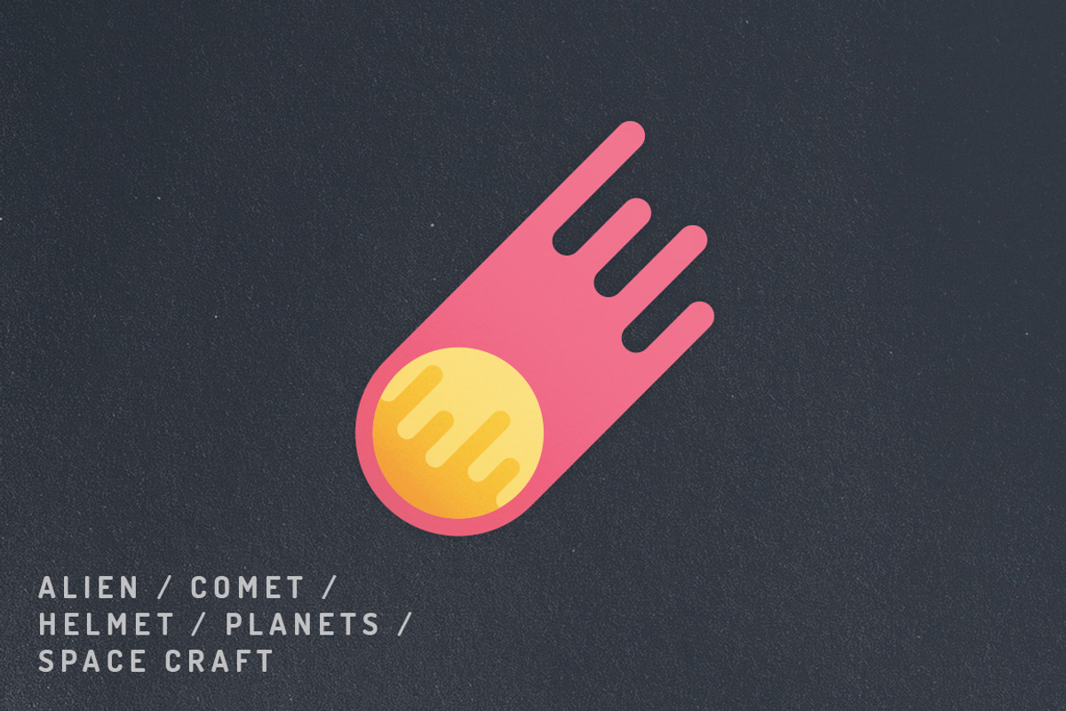 12 Vibrant Space Icons, an Outline Icon by Milktoast (Photo 2 of 12)