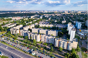 Aerial view of Voskresenka district, an Architecture Photo by Leonid Andronov