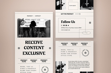 Email Newsletter Monchrome, an Email Template by graphicook