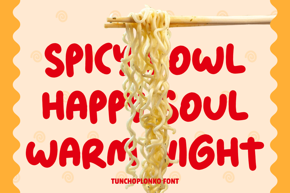 TunchoPlonko Bold Handwriting Font, a Font by PutraCetol Studio (Photo 4 of 5)