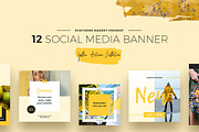 Yellow Autumn Social Media Designs, a Social Media Template by Creatoly (Thumbnail 1 of 5)