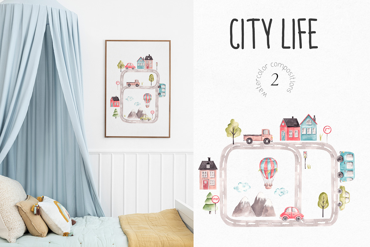 Cute City Life Clipart, an Illustration by YuliyaArtGarden (Photo 6 of 9)