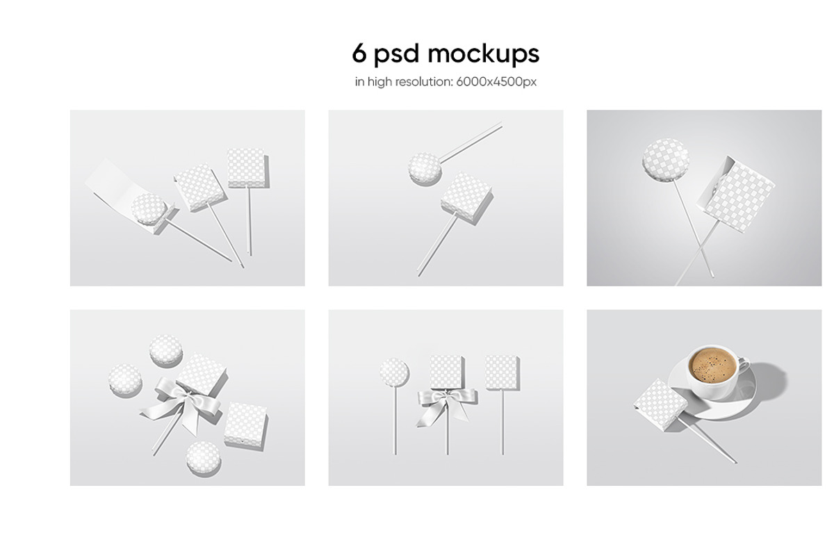 Macaron Box PSD Mockup, a Packaging Mockup by WebAndCat (Photo 2 of 9)