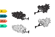 Set of vintage floral silhouettes, a Pattern Graphic by julia_musdotter (Thumbnail 5 of 11)