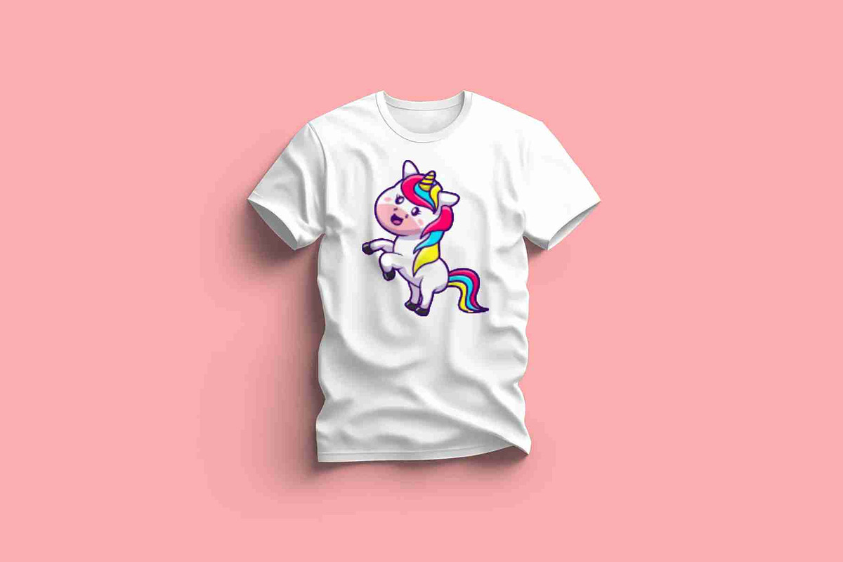 Cute Unicorn Standing Cartoon, an Animal Illustration by Artstorystudio (Photo 2 of 3)